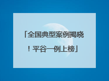 全国典型案例揭晓！平谷一例上榜