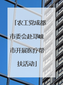 农工党成都市委会赴邛崃市开展医疗帮扶活动
