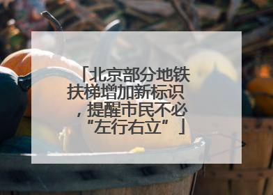 北京部分地铁扶梯增加新标识，提醒市民不必“左行右立”