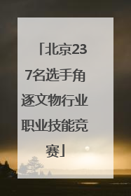 北京237名选手角逐文物行业职业技能竞赛