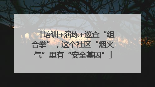 培训+演练+巡查“组合拳”，这个社区“烟火气”里有“安全基因”