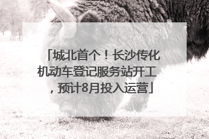 城北首个！长沙传化机动车登记服务站开工，预计8月投入运营
