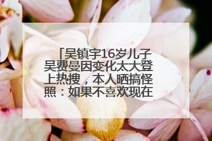 吴镇宇16岁儿子吴费曼因变化太大登上热搜，本人晒搞怪照：如果不喜欢现在的我可以离开