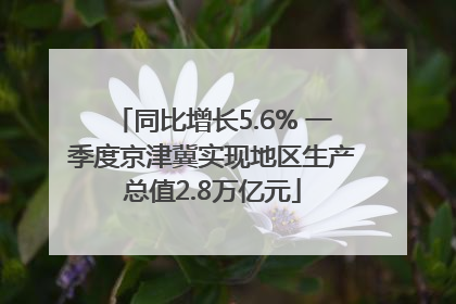 同比增长5.6% 一季度京津冀实现地区生产总值2.8万亿元