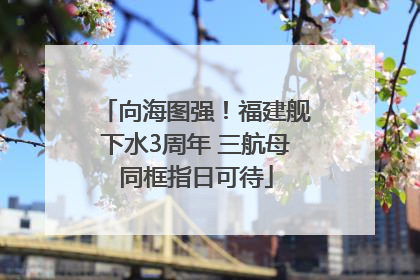 向海图强！福建舰下水3周年 三航母同框指日可待
