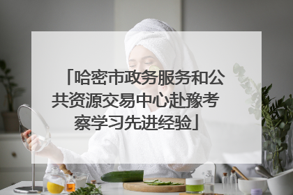 哈密市政务服务和公共资源交易中心赴豫考察学习先进经验