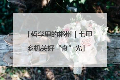 哲学里的郴州｜七甲乡机关好“食”光