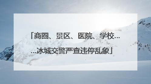 商圈、景区、医院、学校……冰城交警严查违停乱象