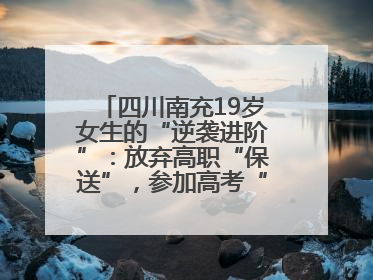 四川南充19岁女生的“逆袭进阶”：放弃高职“保送”，参加高考“直升”本科