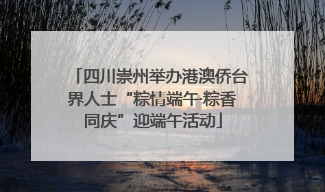 四川崇州举办港澳侨台界人士“粽情端午·粽香同庆”迎端午活动