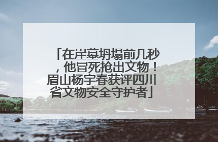 在崖墓坍塌前几秒，他冒死抢出文物！眉山杨宇春获评四川省文物安全守护者