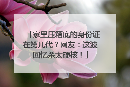 家里压箱底的身份证在第几代？网友：这波回忆杀太硬核！