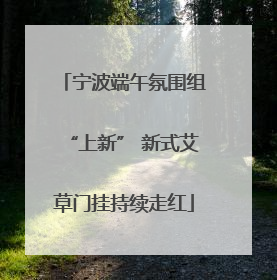 宁波端午氛围组“上新” 新式艾草门挂持续走红