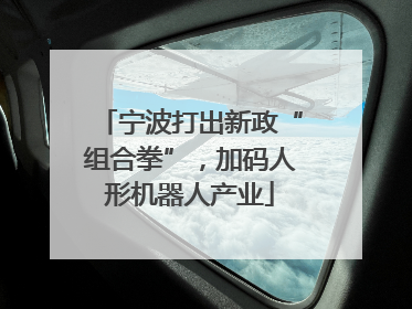 宁波打出新政“组合拳”，加码人形机器人产业