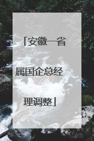 安徽一省属国企总经理调整