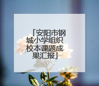安阳市钢城小学组织校本课题成果汇报