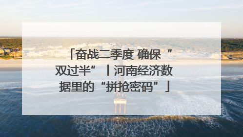 奋战二季度 确保“双过半”丨河南经济数据里的“拼抢密码”