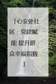 心安处社区：党建赋能 提升群众幸福指数