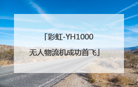 彩虹-YH1000无人物流机成功首飞