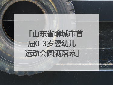 山东省聊城市首届0-3岁婴幼儿运动会圆满落幕