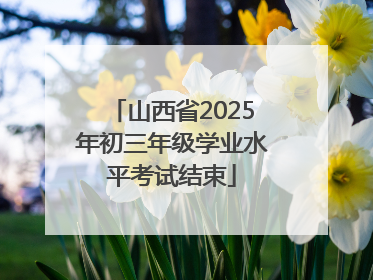 山西省2025年初三年级学业水平考试结束