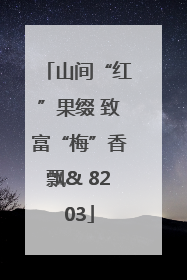 山间“红”果缀 致富“梅”香飘& 8203