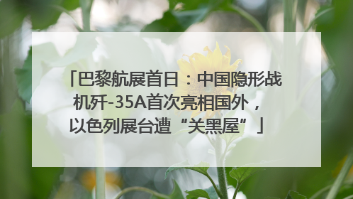 巴黎航展首日：中国隐形战机歼-35A首次亮相国外，以色列展台遭“关黑屋”