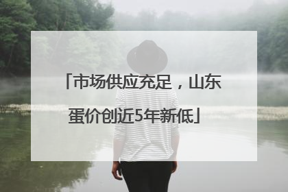 市场供应充足，山东蛋价创近5年新低