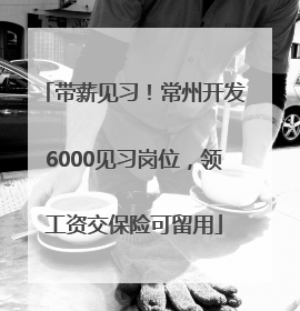 带薪见习！常州开发6000见习岗位，领工资交保险可留用