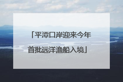 平潭口岸迎来今年首批远洋渔船入境