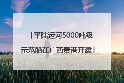 平陆运河5000吨级示范船在广西贵港开建