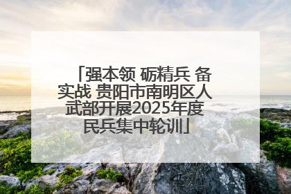 强本领 砺精兵 备实战 贵阳市南明区人武部开展2025年度民兵集中轮训