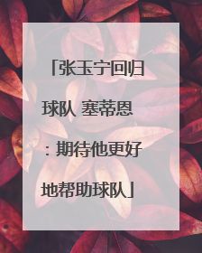 张玉宁回归球队 塞蒂恩：期待他更好地帮助球队