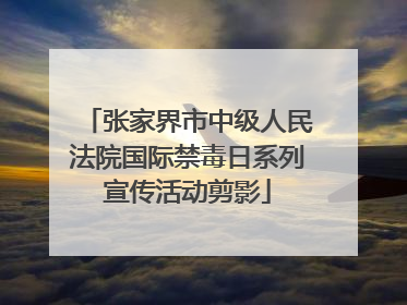 张家界市中级人民法院国际禁毒日系列宣传活动剪影