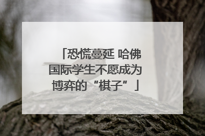 恐慌蔓延 哈佛国际学生不愿成为博弈的“棋子”