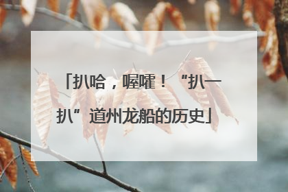 扒哈，喔嚯！“扒一扒”道州龙船的历史