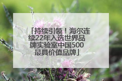 持续引领！海尔连续22年入选世界品牌实验室中国500最具价值品牌