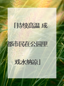 持续高温 成都市民在公园里戏水纳凉