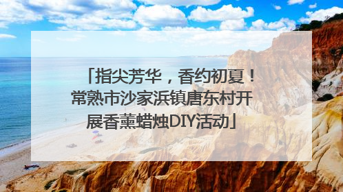 指尖芳华，香约初夏！常熟市沙家浜镇唐东村开展香薰蜡烛DIY活动