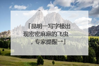 昆明一写字楼出现密密麻麻的飞虫，专家提醒→