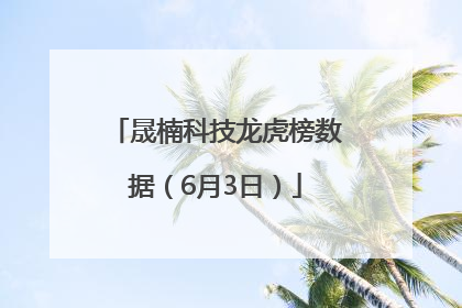 晟楠科技龙虎榜数据（6月3日）