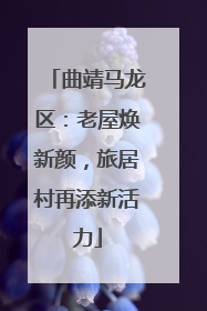 曲靖马龙区：老屋焕新颜，旅居村再添新活力