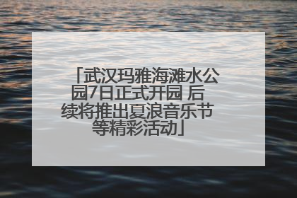 武汉玛雅海滩水公园7日正式开园 后续将推出夏浪音乐节等精彩活动