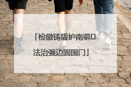 检徽铸盾护南疆 法治强边固国门