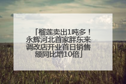 榴莲卖出1吨多！永辉河北首家胖东来调改店开业首日销售额同比增10倍
