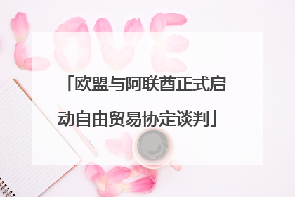 欧盟与阿联酋正式启动自由贸易协定谈判