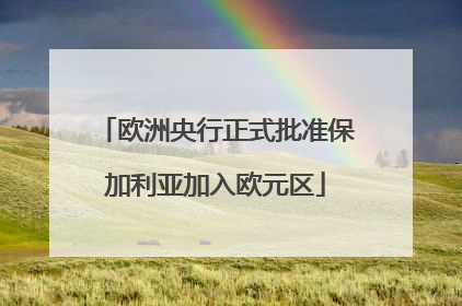 欧洲央行正式批准保加利亚加入欧元区