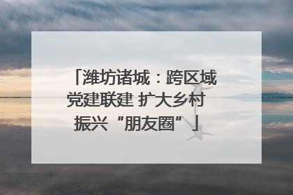 潍坊诸城：跨区域党建联建 扩大乡村振兴“朋友圈”