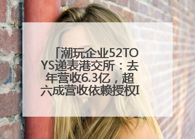 潮玩企业52TOYS递表港交所：去年营收6.3亿，超六成营收依赖授权IP和经销商