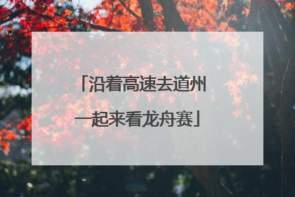 沿着高速去道州 一起来看龙舟赛